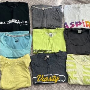 Nike Adidas Women's Short Sleeve Tee bundle of 9 size xs-small
